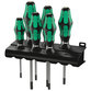 Wera® - Schraubendreher-Satz mit Haltefunktion für TORX® 367/6 TORX HF, 6-teilig + Rack