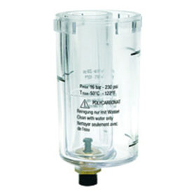 RIEGLER® - Kunststoffbehälter mit Ablassventil und O-Ring, für Kombi-Wartungseinheit, BG 1
