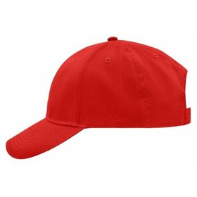 James & Nicholson - 6 Panel Cap gebürstet MB6118, rot, Einheitsgröße