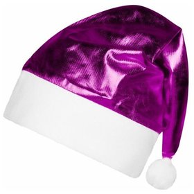 James & Nicholson - Shiny Santa Hat pink, EInheitsgröße