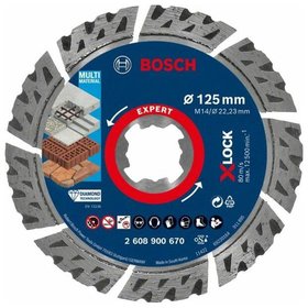 Bosch - EXPERT MultiMaterial X-LOCK Diamanttrennscheiben, 125 x 22,23 x 2,4 x 12 mm (2608900670)