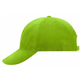 James & Nicholson - 6 Panel Softlining Cap MB6126, lime-grün, Einheitsgröße