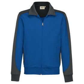 HAKRO - Sweatjacke Contrast Mikralinar® 477, royalblau/anthrazit, Größe L