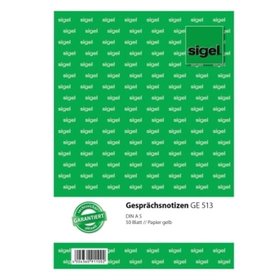 sigel® - Gesprächsnotiz GE513 DIN A5 50 Blatt gelb