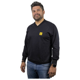 WETEC - ESD-Sweatshirt, V-Ausschnitt, XL, schwarz