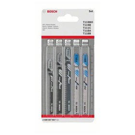 Bosch - 5-tlg. Stichsägeblatt-Set Basic for Wood and Metal Basic, T-Schaft (2608667857)