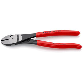 KNIPEX® - Kraft-Seitenschneider schwarz atramentiert, mit Kunststoff überzogen 200 mm 7421200