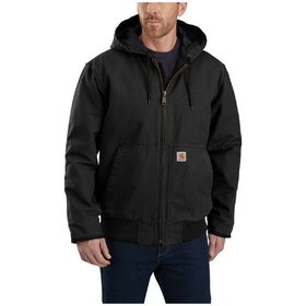 carhartt® - Herren Baumwoll-Jacke mit Kapuze DUCK ACTIVE JACKET, schwarz, Größe XL