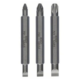 Bosch - Doppelklingenbit-Set, 3-teilig, S0,6x4,5, PZ1, S0,8x5,5, PZ2, S1,2x6,5, PZ3,60mm (2607001747)