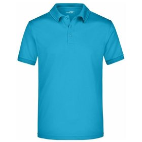 James & Nicholson - Herren Aktiv Poloshirt JN576, türkis, Größe XL