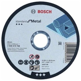 Bosch - Standard for Metal Trennscheibe gerade, 125 mm, 22,23 mm (2608619768)