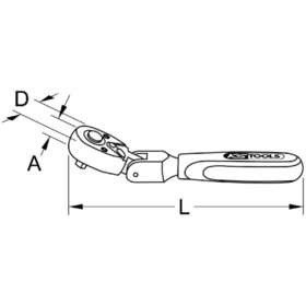 KSTOOLS® - 1/4" Gelenk-Umschaltknarre, 45 Zahn