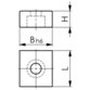 AMF - Passnutenstein DIN 6322B 20 x 20mm