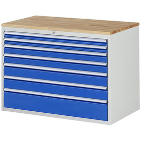 RAU. - Schrank für 7000, 1145 x 650 x 825mm, 7 Schubladen, Bucheplatte