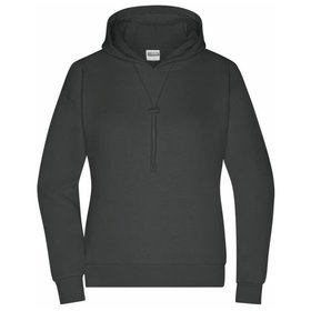 James & Nicholson - Damen Lounge Hoody 8033, graphit, Größe XXL