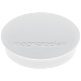magnetoplan - Magnet D30mm, Haftkraft 700 g weiß, 10 Stück