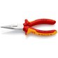 KNIPEX® - Flachrundzange mit Schneide (Radiozange) verchromt, isoliert mit Mehrkomponenten-Hüllen, VDE-geprüft 160 mm 2506160