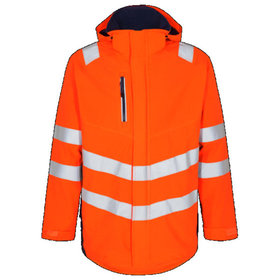 Engel - Safety Shellparka 1145-930, Warnorange/Blue ink, Größe S