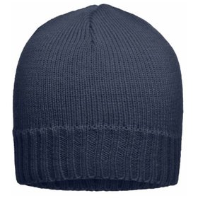 James & Nicholson - Strickmütze Beanie gerippt MB503, navy-blau, Einheitsgröße