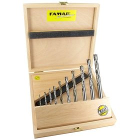 FAMAG® - 1593 HM Holzspiralbohrer 10-teiliges Set im Holzkasten