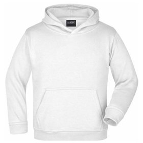 James & Nicholson - Kinder Kapuzensweatshirt JN047K, weiß, Größe XL