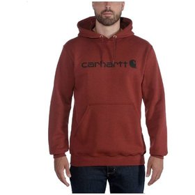 carhartt® - Herren Hoodie Loose Fit SIGNATURE LOGO SWEATSHIRT, dark barn red heather, Gr. L