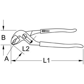 KSTOOLS® - BERYLLIUMplus Wasserpumpenzange 250mm durchgestecktes Gelenk
