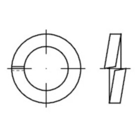 Federringe für Zylinderschrauben, DIN 7980 Edelstahl A4 4mm KP