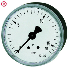 RIEGLER® - Standardmanometer, Stahlblechgehäuse, G 1/4" hinten, 0-25,0 bar, Ø 63