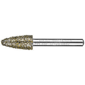 PFERD - Diamant-Schleifstift Rundbogen Ø12,0mm Schaft-Ø6 mm D852 (sehr grob) zum Schleifen von Grau-und Sphäroguss