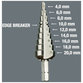 Wera® - 843 Stufenbohrer-Bit, 4-20mm, 75mm