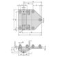 KIPP - SCHARNIER ANSCHRAUBBAR, EINSTELLBAR 114X100, EDELSTAHL A4 SEIDENMATT POLIERT, KOMP:EDELSTAHL, A1=17, A2=46,