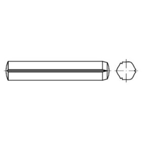 Zylinderkerbstift mit Fase ISO 8740 Stahl blank ø4 x 6mm