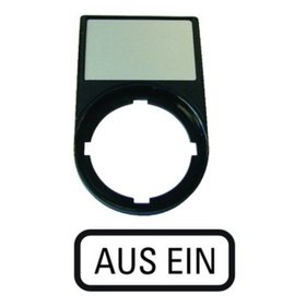 Eaton - Bezeichnungsschild schwarz rund AUS-EIN 30x50mm