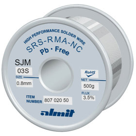 almit - Lötdraht bleifrei, SRS RMA-NC SJM, 0,8mm, 500g