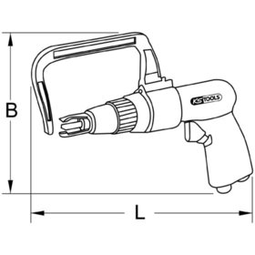 KSTOOLS® - Druckluft-Schweißpunkt-Bohrermaschine 1/2" 515.1206