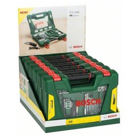 Bosch - V-Line Box, Bohrer- und Bit-Set, 68-teilig, Klappmesser, Magnetstab, Winkelschr. (2607017307)