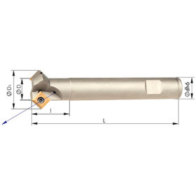 FORMAT - Fasenfräser 45° mit Innenkühlung ø16mm Z 2