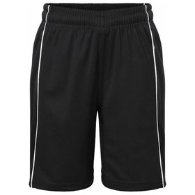 James & Nicholson - Kinder Teamhose Basic JN387K, schwarz/weiß, Größe XS