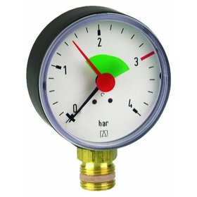 Afriso - Rohrfedermanometer HZ 63 radial Gehäuse-ø63mm, G 3/8" B, 0-4 bar