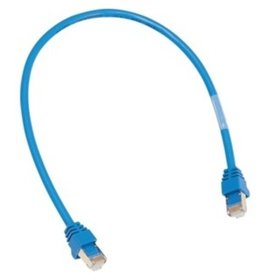 hager - Patchkabel Cat5E F/FTP IP2X 1m bl RJ45 1:1 26mm²