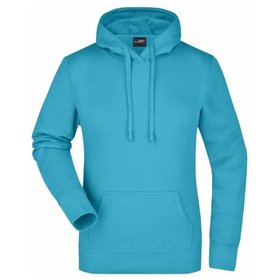 James & Nicholson - Damen Kapuzensweatshirt JN051, himmel-blau, Größe XL