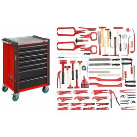 HAZET - Werkstattwagen Assistent 179NX-7/65ALU, Schubladen, flach: 5 x 81 x 522 x 398mm, Schubladen, hoch: 2 x 166 x 522 x 398mm, 65-teilig