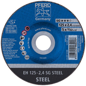 PFERD - Trennscheibe EH 125x2,4x22,23 mm gekröpft Leistungslinie SG STEEL für Stahl