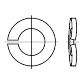 Hochspann-Federringe DIN 128 Form A Edelstahl 1.4310 für M5