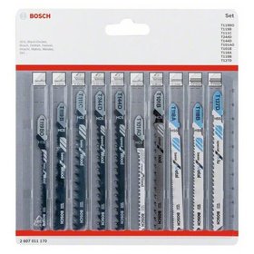 Bosch - 10-tlg. Stichsägeblatt-Set für Wood and Metal, T-Schaft (2607011170)