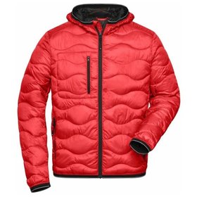 James & Nicholson - Herren Steppjacke Sorona® JN1156, rot/schwarz, Größe XXL