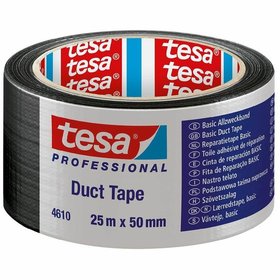 tesa® - Gewebeklebeband 4610 Basis duct Tape, schwarz, 50mm x 25m