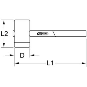 KSTOOLS® - Kunststoffhammer mit Schutzisolierung, Kopf Ø 55mm