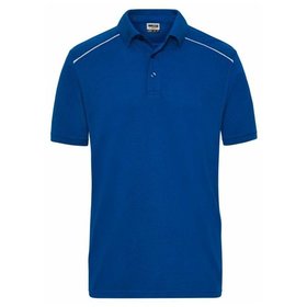 James & Nicholson - Herren Workwear Poloshirt Materialmix JN892, dunkel-königs-blau, Größe L